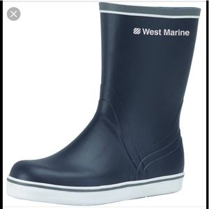 West Marine Men's Short Cruising Boots Navy size 6